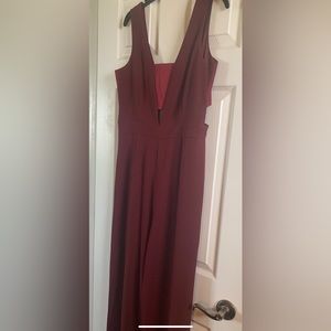 Gianni Bini one piece burgundy/maroon size 8 jumpsuit.